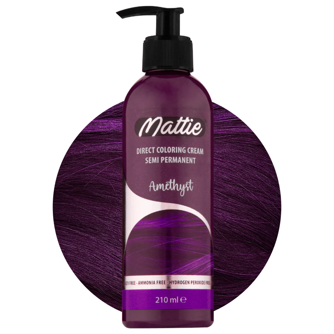 Mattie Amethyst - Vegan Semi-permanente Direktziehende Coloration Haarfarbencreme 210 ml