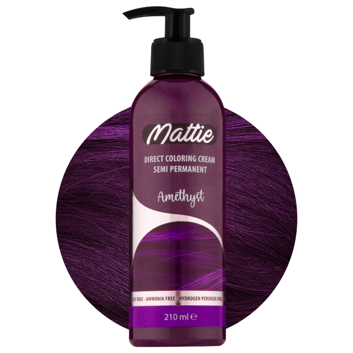 Mattie Amethyst - Vegan Semi-permanente Direktziehende Coloration Haarfarbencreme 210 ml