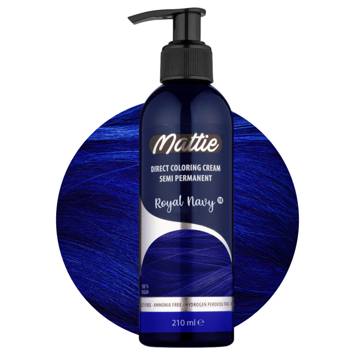 Mattie Royal Navy - Vegane Semi-permanente Direktziehende Coloration Haarfarbencreme 210 ml