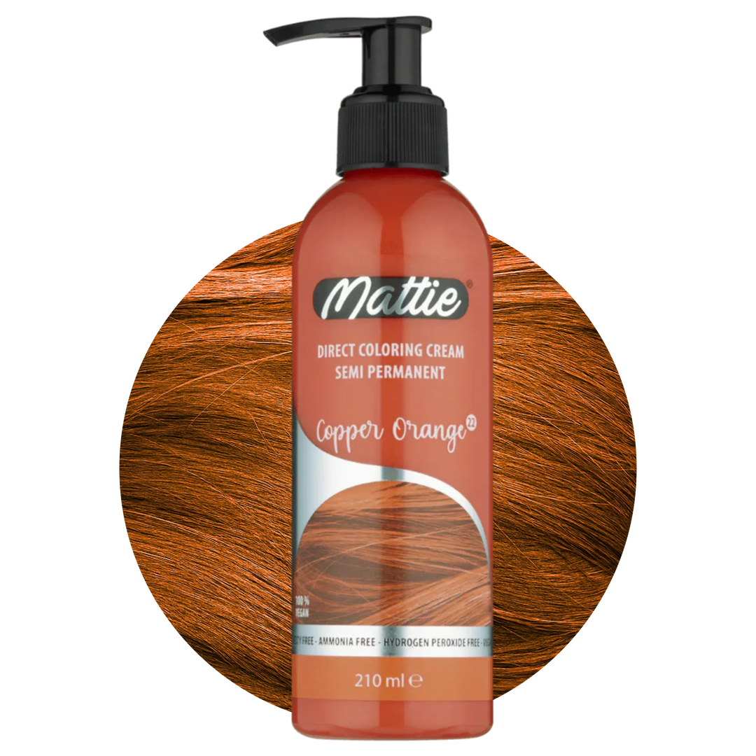 Mattie Copper Orange - Vegan Semi-permanente Direktziehende Coloration Haarfarbencreme 210 ml