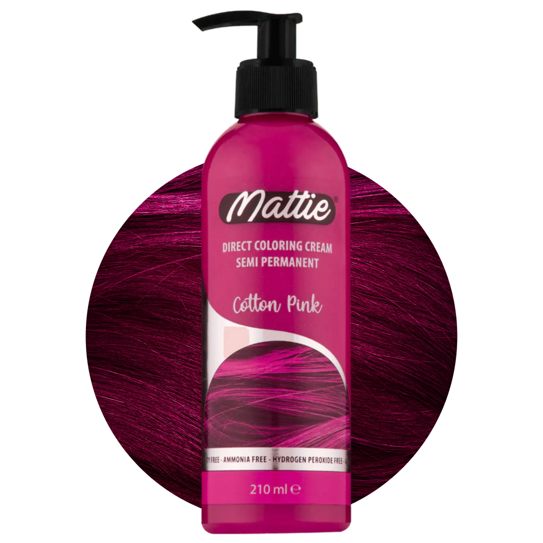 Mattie Cotton Pink - Vegane Semi-permanente Direktziehende Coloration Haarfarbencreme 210 ml