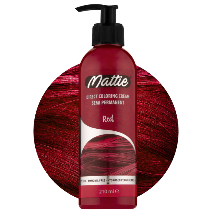Mattie Red - Vegane Semi-permanente Direktziehende Coloration Haarfarbencreme 210 ml