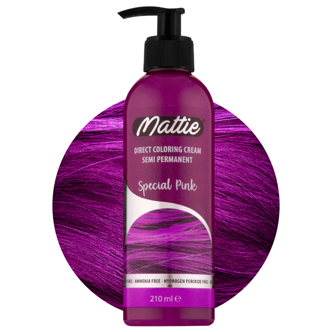 Mattie Special Pink - Vegan Semi-Permanent Direct Dye Hair Color Cream 210 ml