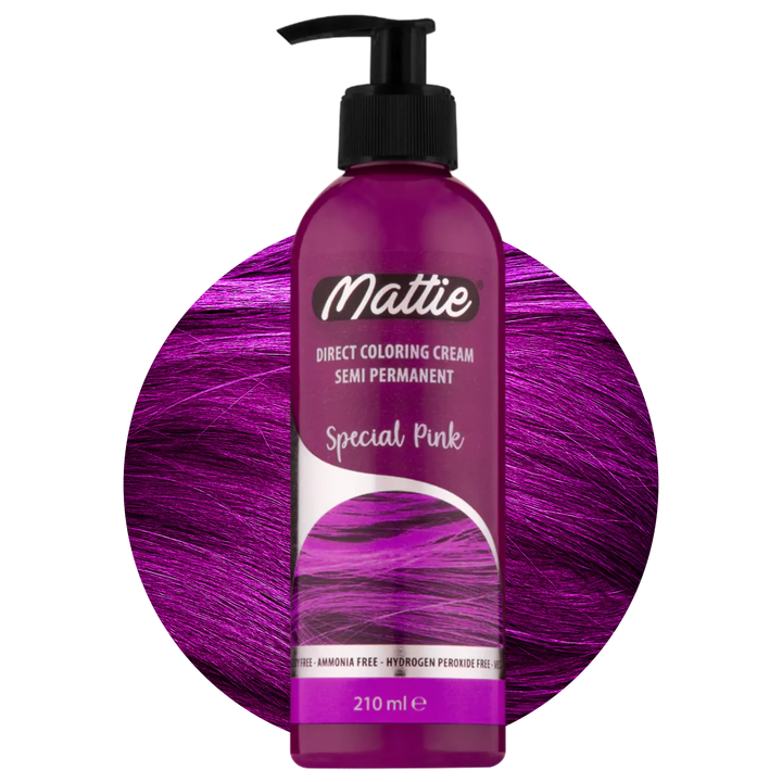 Mattie Special Pink - Vegan Semi-Permanent Direct Dye Hair Color Cream 210 ml