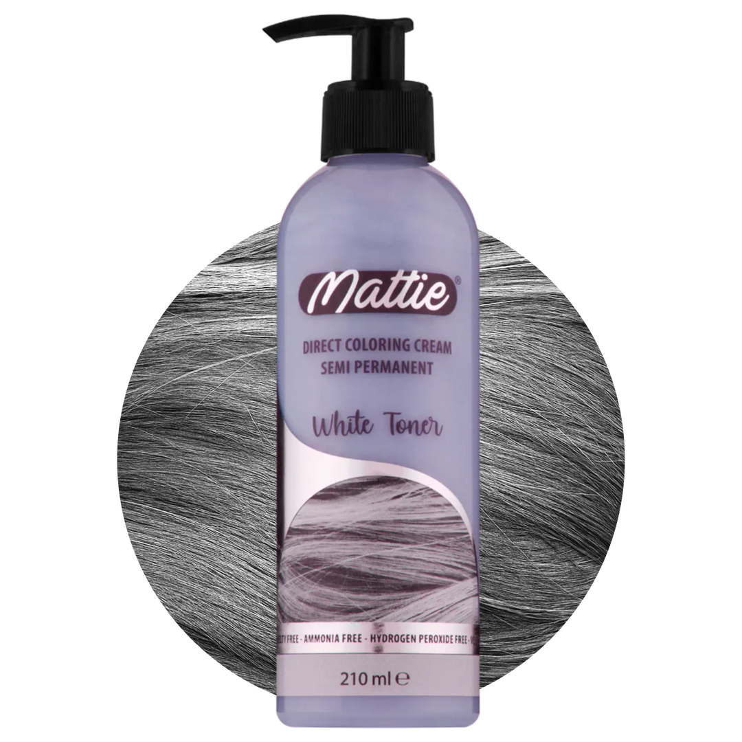 Mattie Weißer Abmattierer - Vegan Semi-permanente Direktziehende Coloration Haarfarbencreme 210 ml