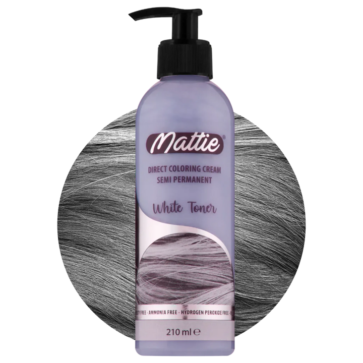 Mattie Weißer Abmattierer - Vegan Semi-permanente Direktziehende Coloration Haarfarbencreme 210 ml
