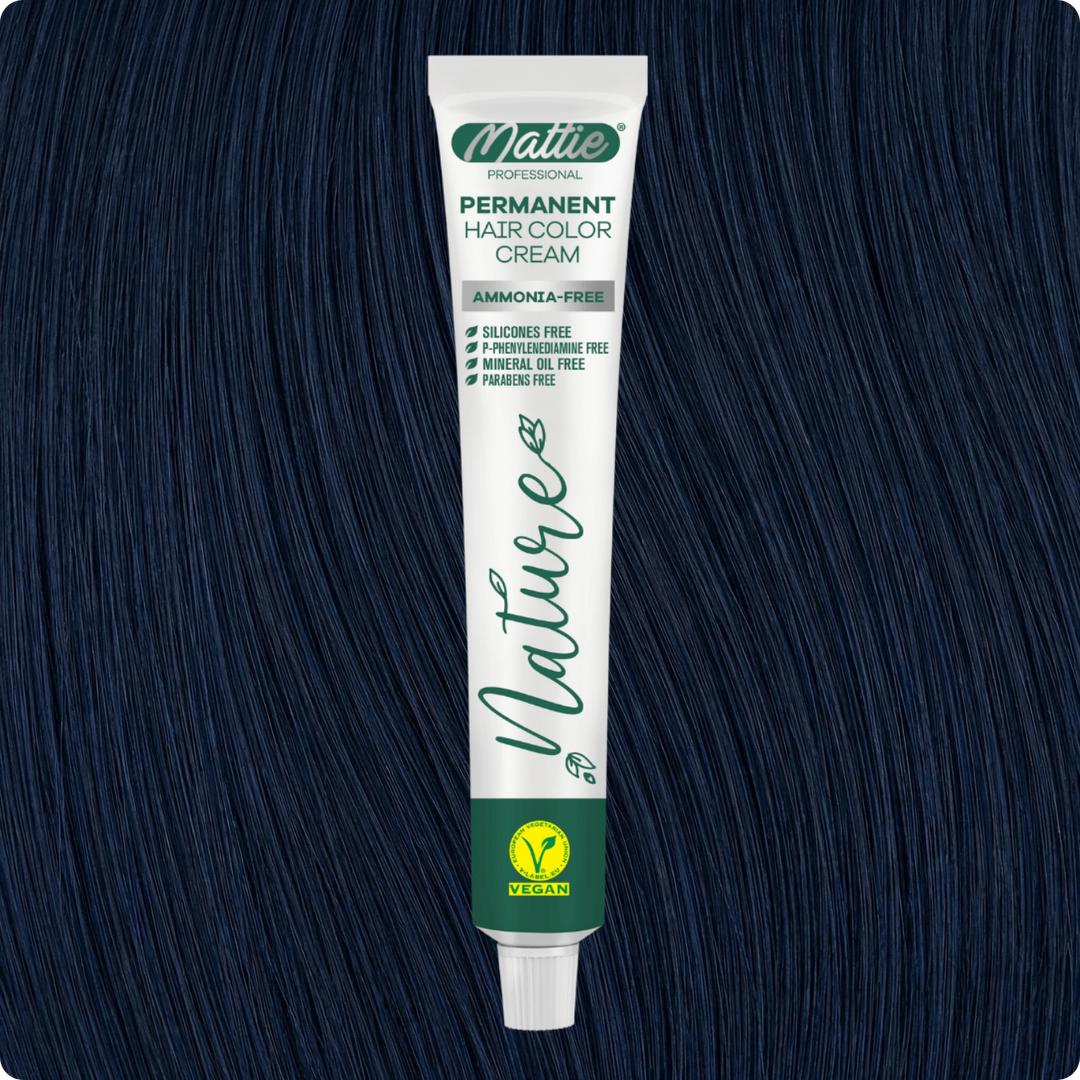 Mattie Professional Nature (0.11) Midnight Blue - Vegan Permanente Haarfarbencreme 60ml