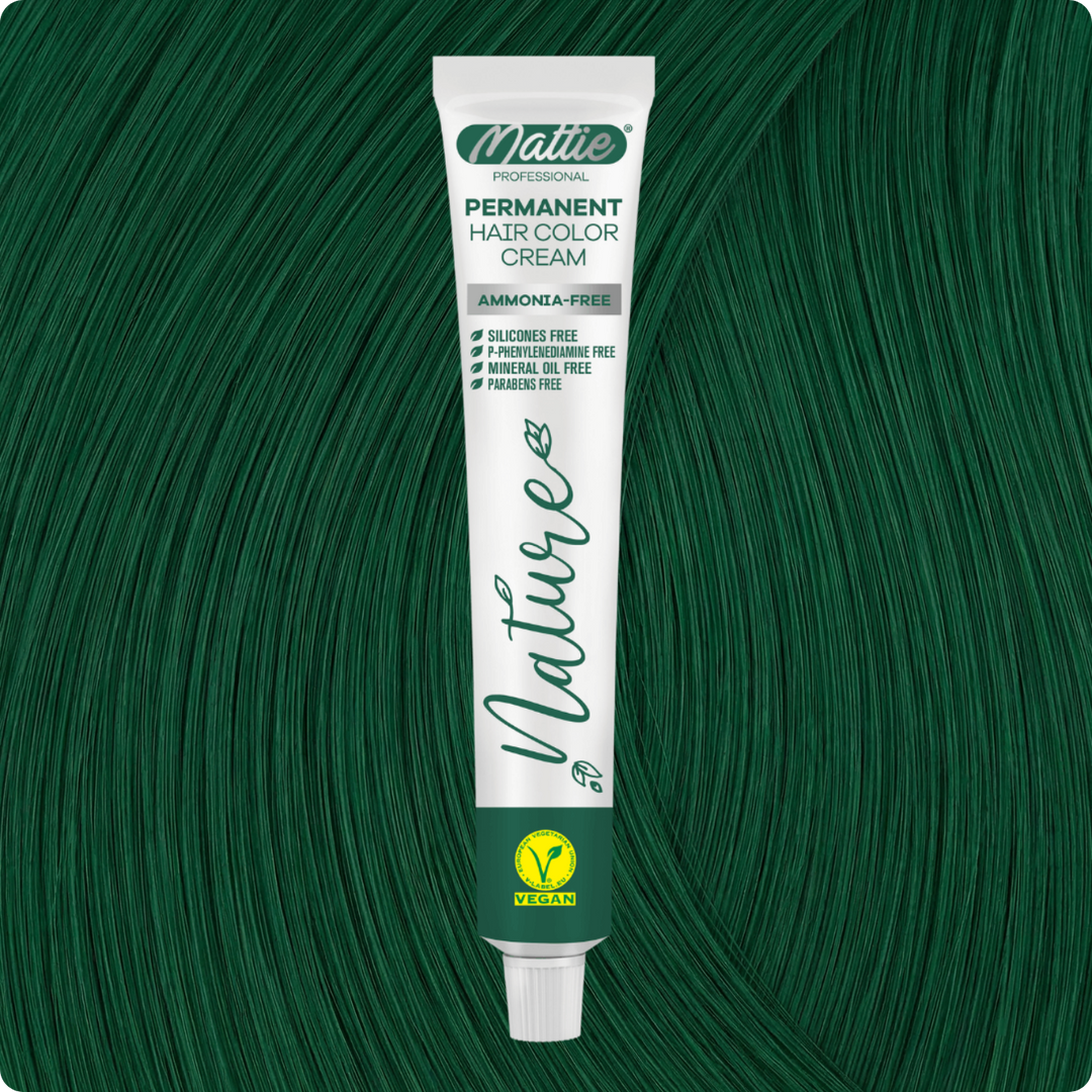 Mattie Professional Nature (0.13) Emerald Green - Vegan Permanente Haarfarbencreme 60ml