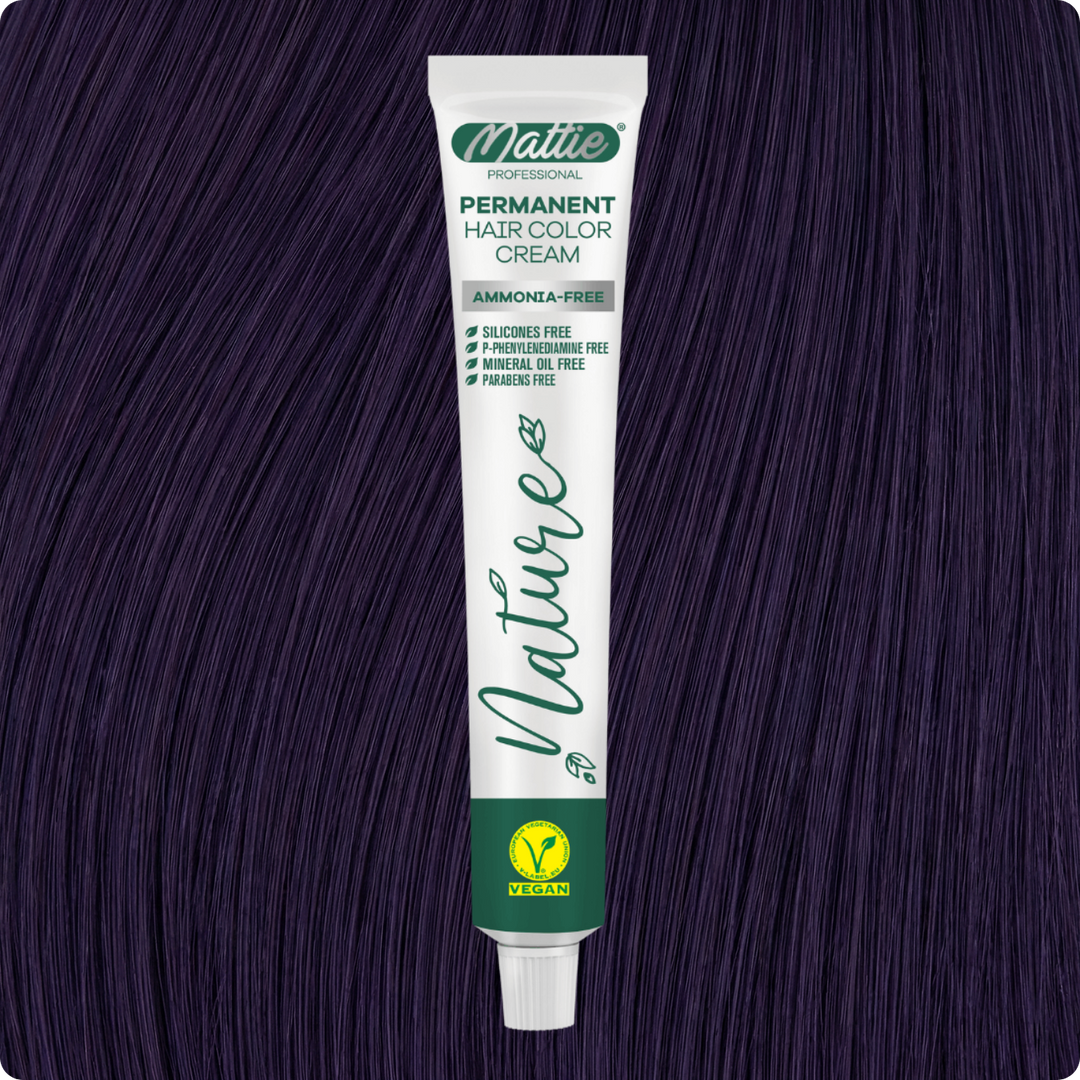 Mattie Professional Nature (0.22) Midnight Violet - Vegan Permanente Haarfarbencreme 60ml