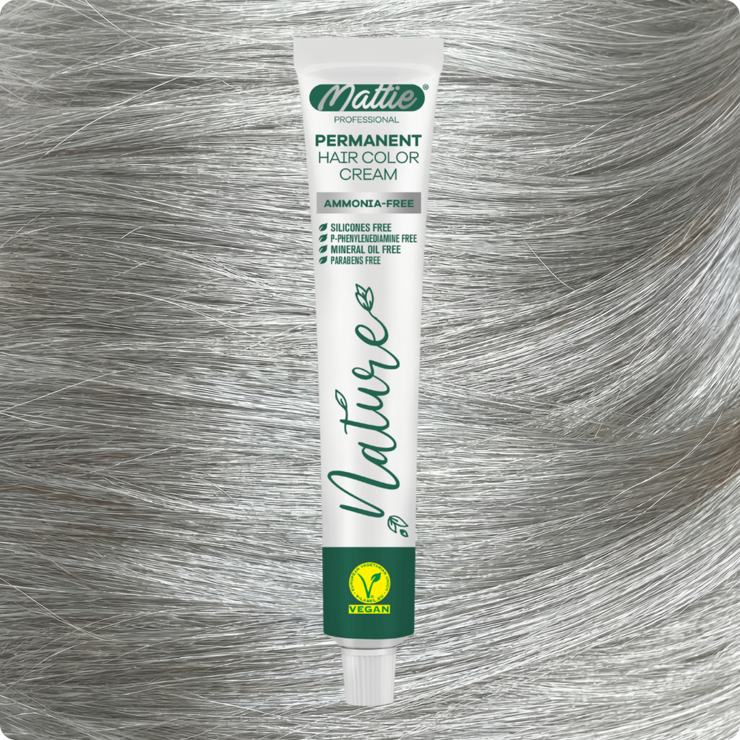 Mattie Professional Nature (10.1) Ash Platinum - Vegan Permanent Hair Color Cream 60ml