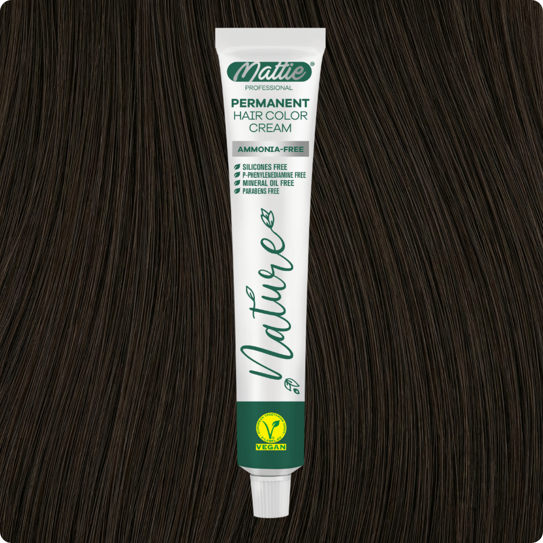 Mattie Professional Nature (4.77) Mocha - Vegan Permanent Hair Color Cream 60ml