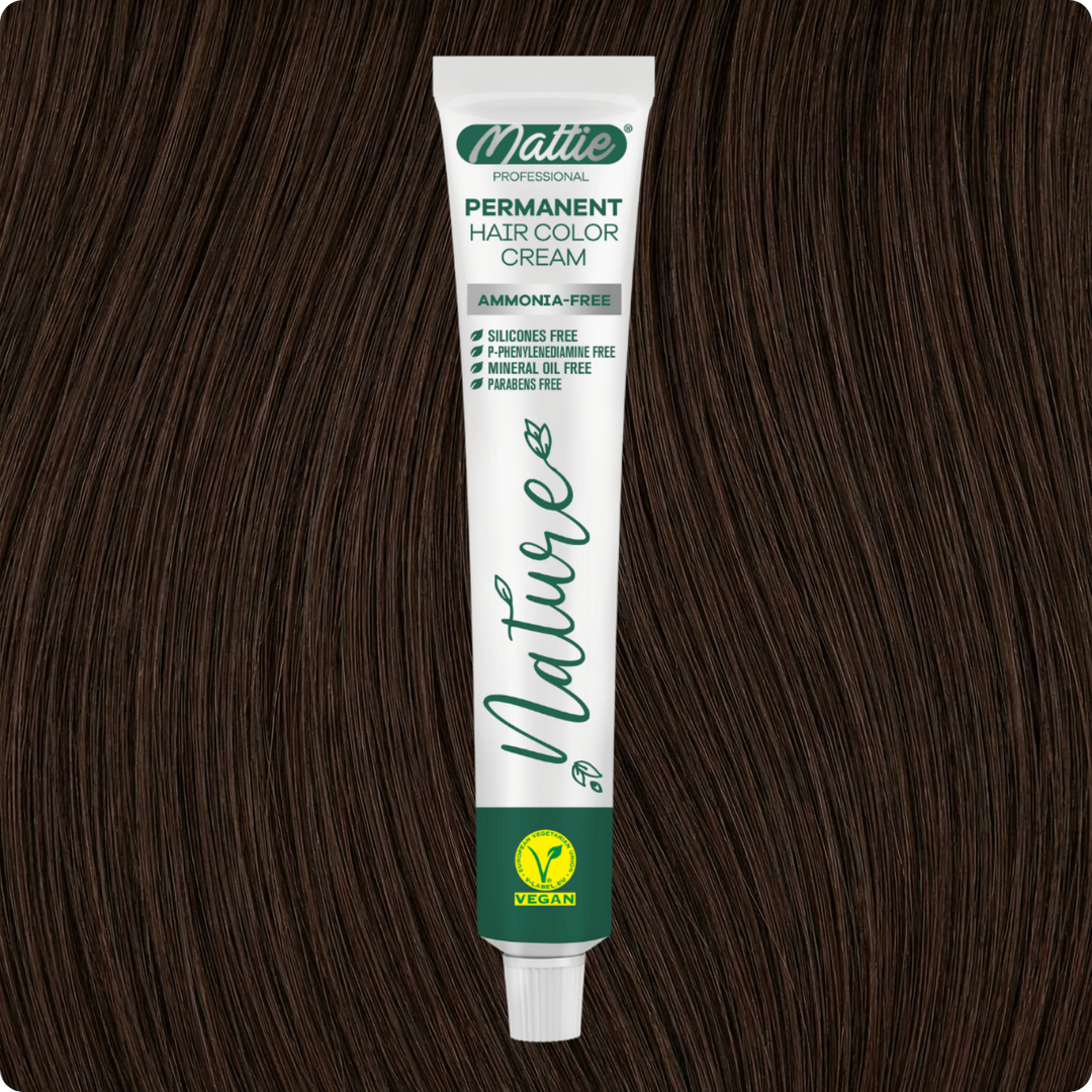 Mattie Professional Nature (6.77) Intense Chocolate - Vegan Permanent Hair Color Cream 60ml