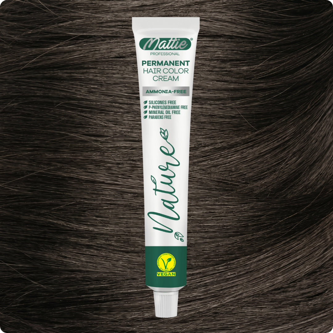 Mattie Professional Nature (7.11) Extra Ash Blonde - Vegan Permanent Hair Color Cream 60ml