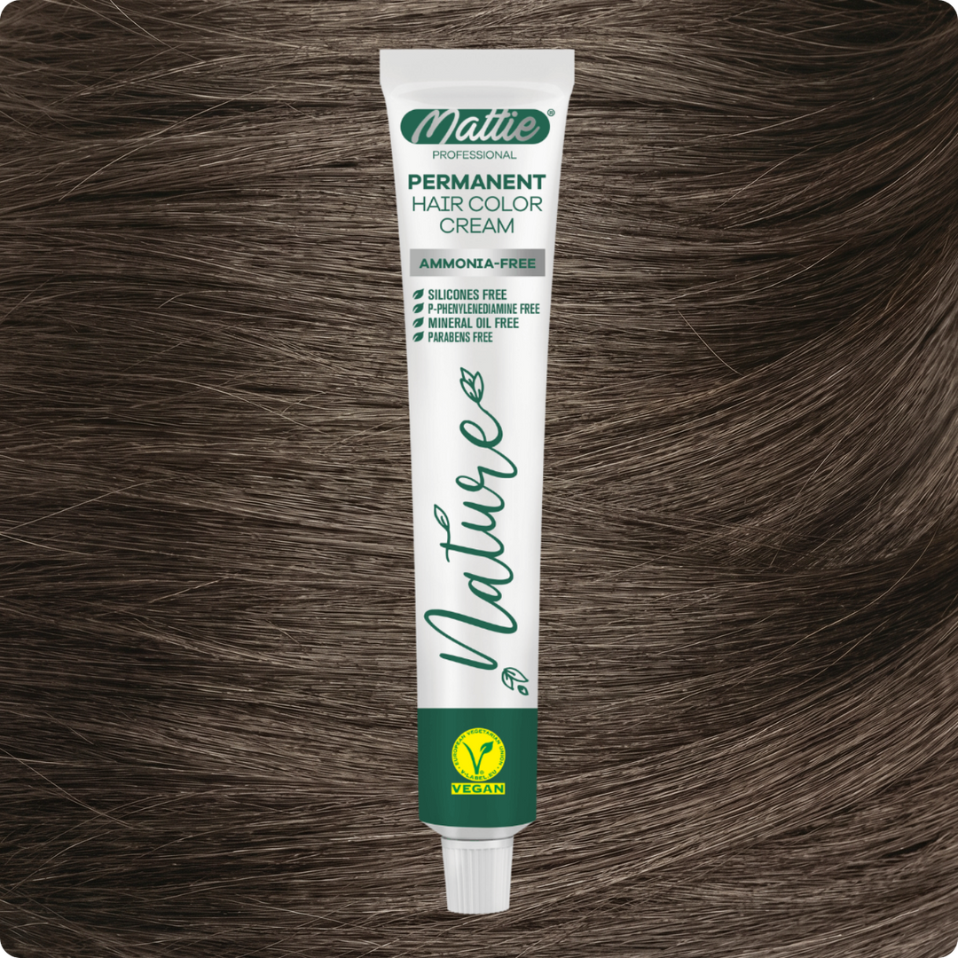 Mattie Professional Nature (8.1) Light Ash Blonde - Vegan Permanent Hair Color Cream 60ml