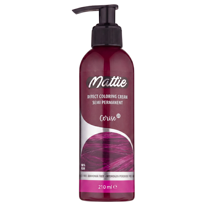 Mattie Cerise - Vegane Halbpermanente Direktziehende Coloration Haarfarbencreme 210 ml