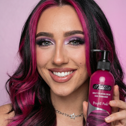 Mattie Bright Pink - Vegan Semi-Permanent Direct Dye Hair Color Cream 210 ml