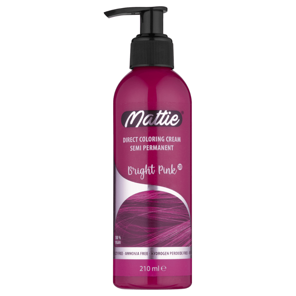 Mattie Bright Pink - Vegan Semi-Permanent Direct Dye Hair Color Cream 210 ml