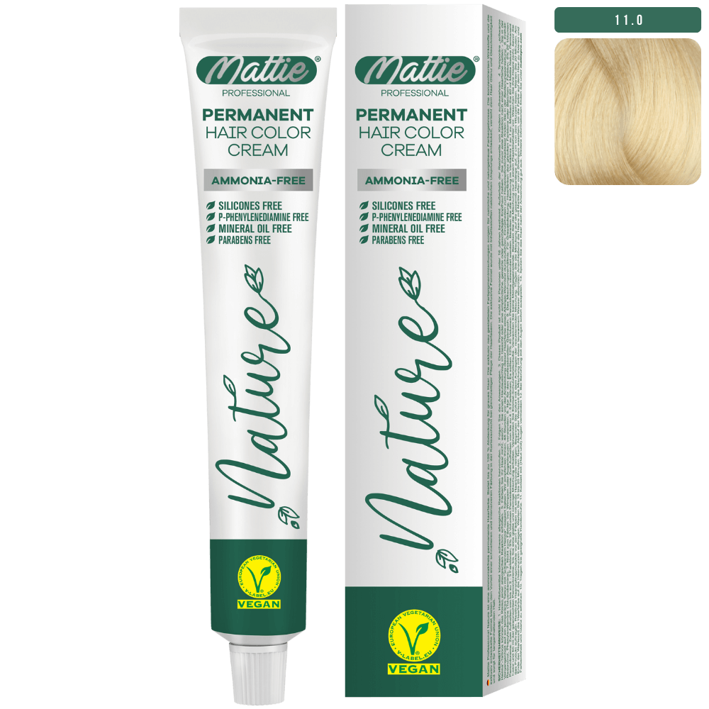 Mattie Professional Nature (11.0) Platin - Vegan Permanente Haarfarbencreme 60ml
