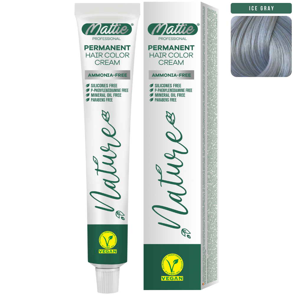 Mattie Professional Nature (Eisgrau) - Vegan Permanente Haarfarbencreme 60ml