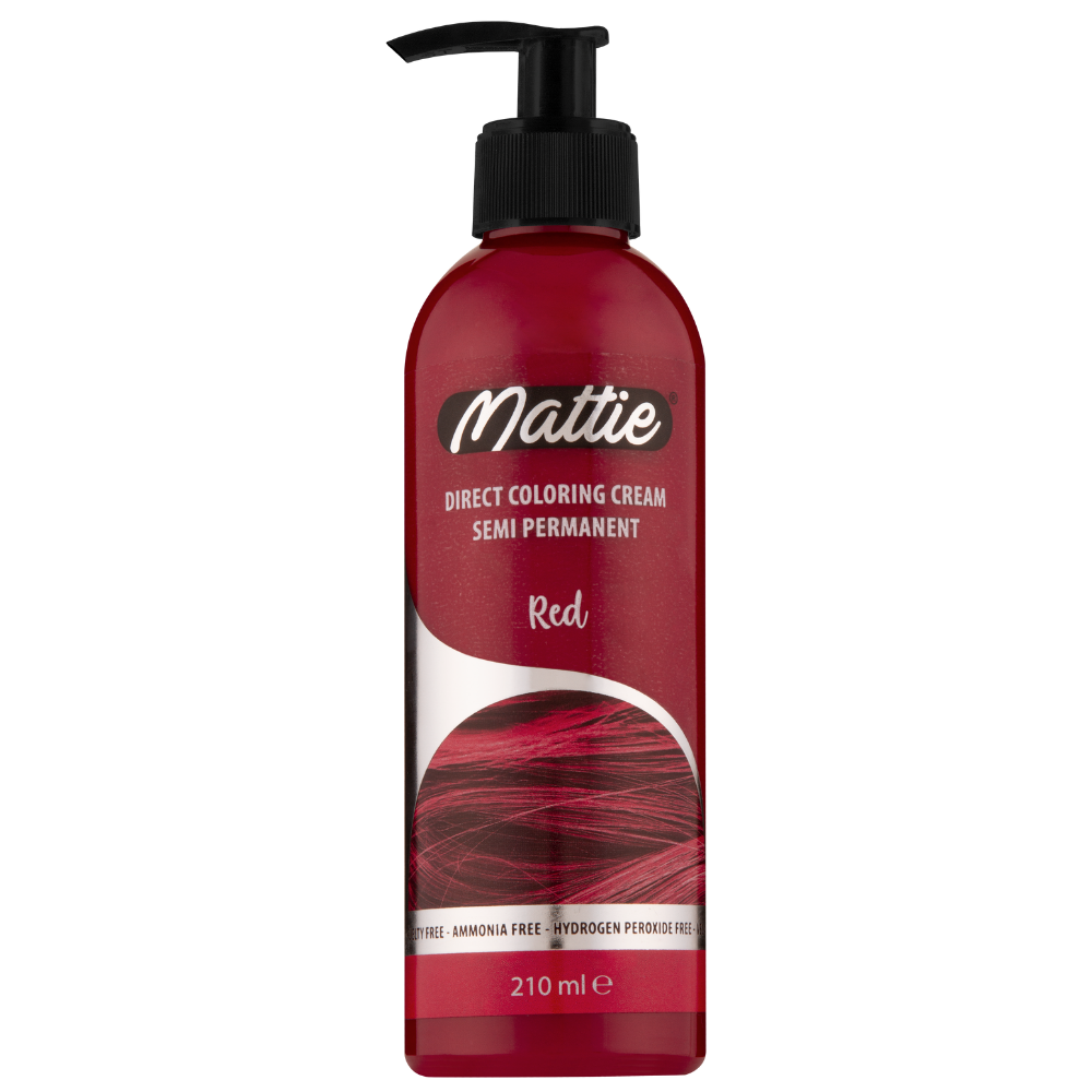 Mattie Red - Vegane Semi-permanente Direktziehende Coloration Haarfarbencreme 210 ml