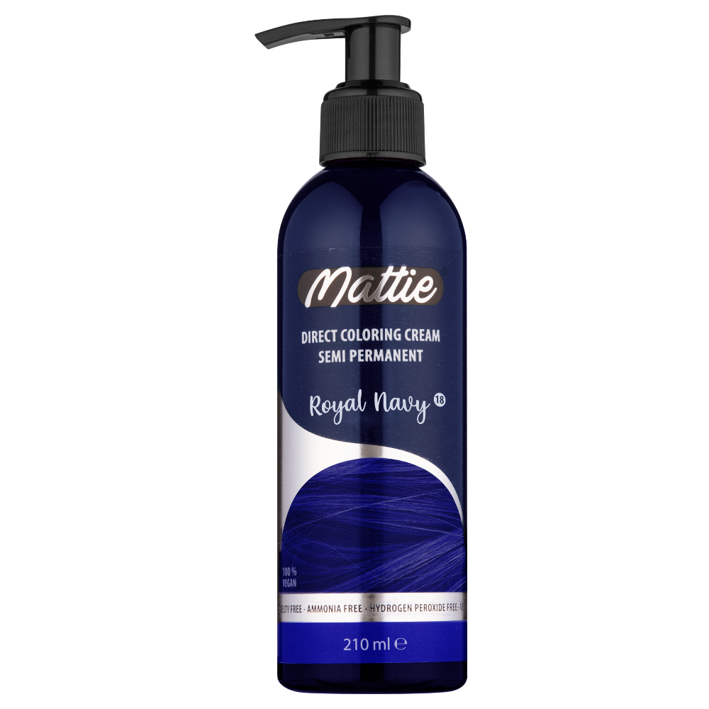 Mattie Royal Navy - Vegane Semi-permanente Direktziehende Coloration Haarfarbencreme 210 ml