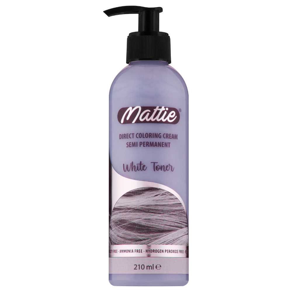 Mattie Weißer Abmattierer - Vegan Semi-permanente Direktziehende Coloration Haarfarbencreme 210 ml